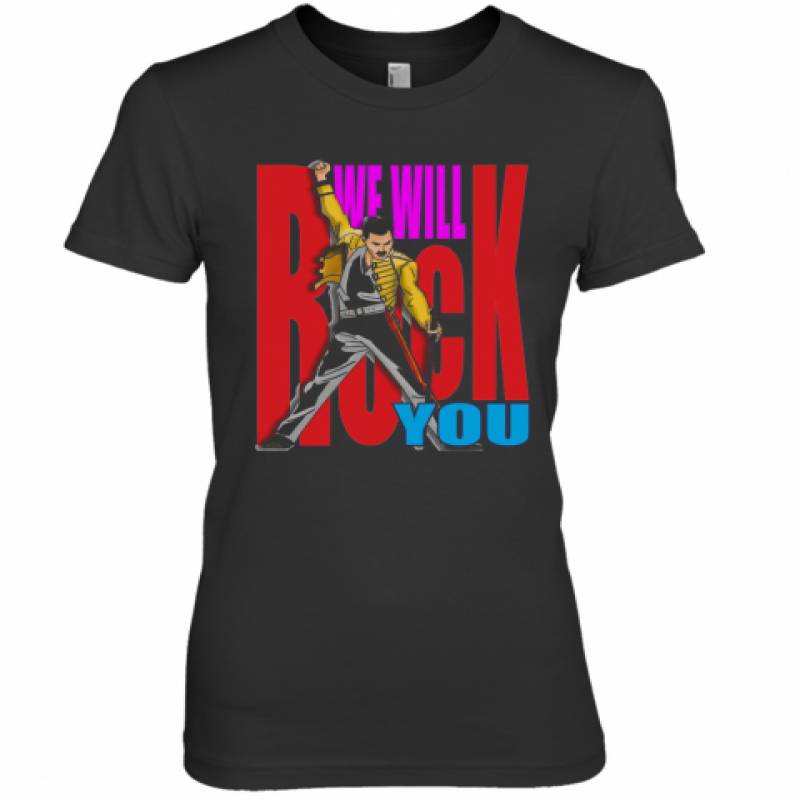 Freddie Mercury We Will Rock You Color Premium Women's T-Shirt