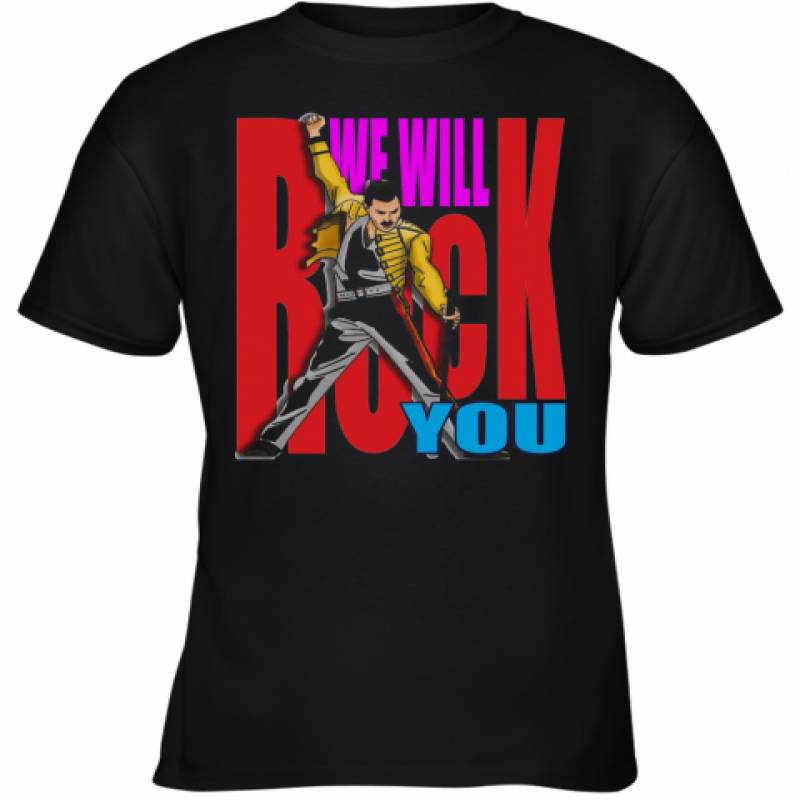 Freddie Mercury We Will Rock You Color Youth T-Shirt