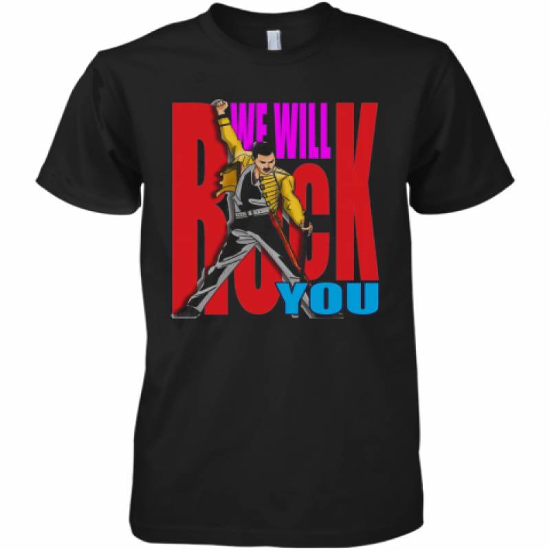 Freddie Mercury We Will Rock You Color Premium Men's T-Shirt