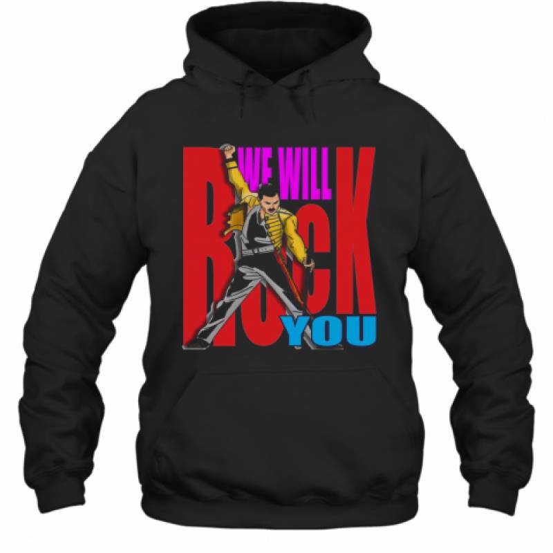 Freddie Mercury We Will Rock You Color Hoodie