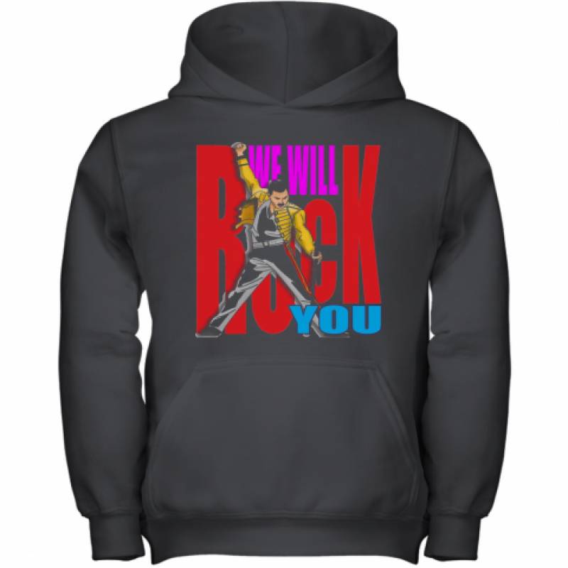 Freddie Mercury We Will Rock You Color Youth Hoodie