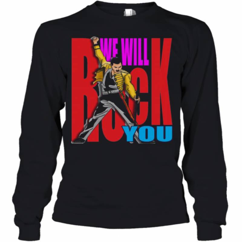 Freddie Mercury We Will Rock You Color Youth Long Sleeve