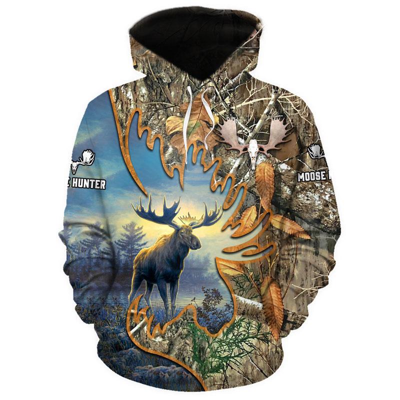 Moose Hunting 3D All Over Print | Hoodie | Unisex | Full Size | Adult | Colorful | HT4354