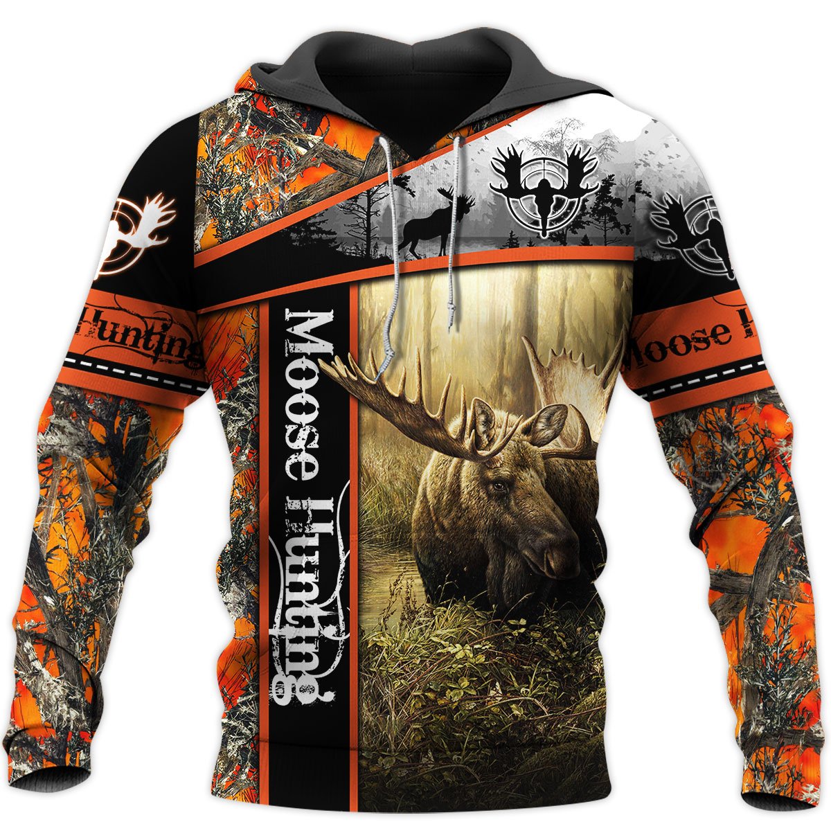 Beautiful Hunting Moose Camo 3D All Over Print | Hoodie | Unisex | Full Size | Adult | Colorful | HT4361