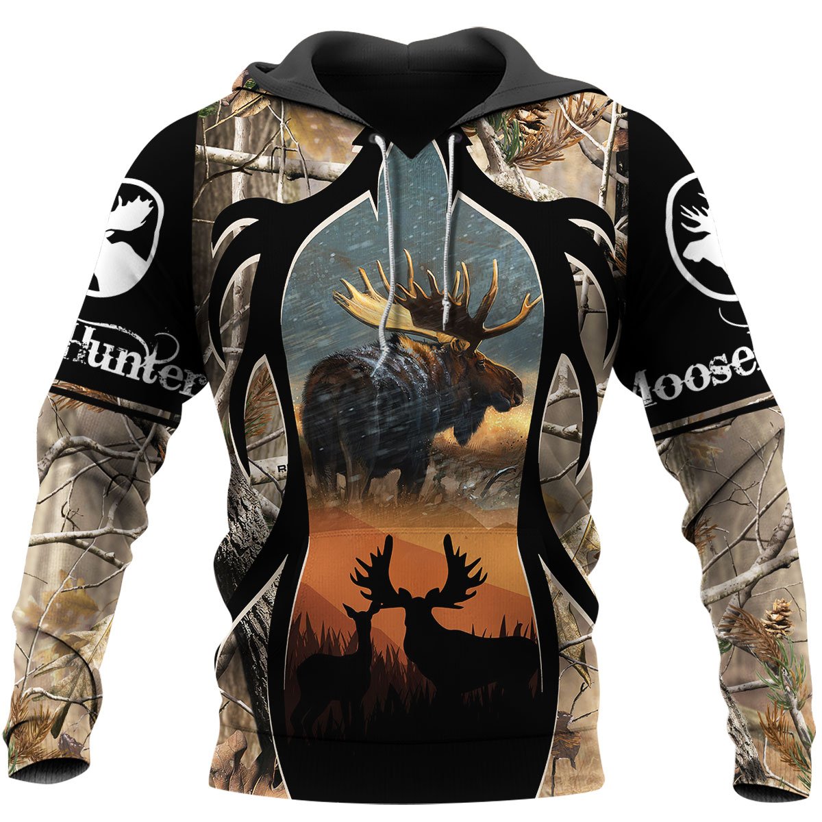 Moose Hunting Camo 3D All Over Print | Hoodie | Unisex | Full Size | Adult | Colorful | HT4362