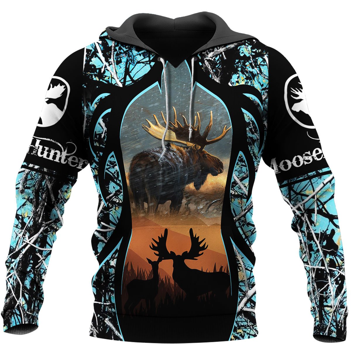 Moose Hunting Camo 3D All Over Print | Hoodie | Unisex | Full Size | Adult | Colorful | HT4363