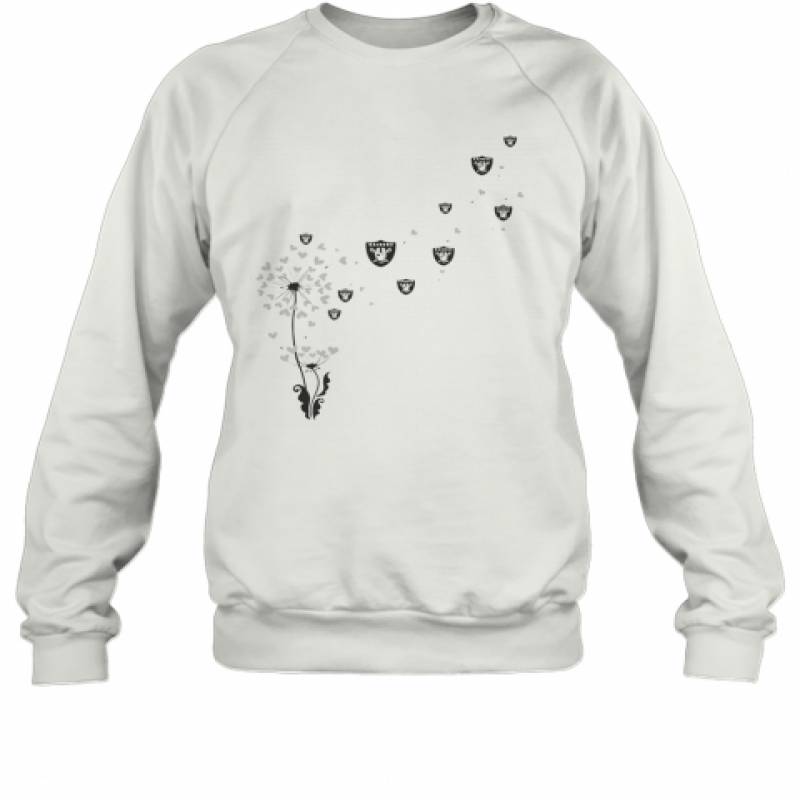 Dandelion Flower Los Angeles Raiders Football Logo Hearts Sweatshirt