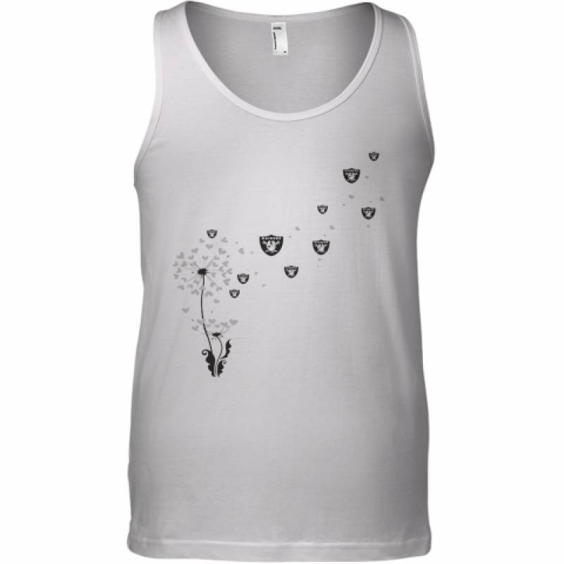 Dandelion Flower Los Angeles Raiders Football Logo Hearts Tank Top