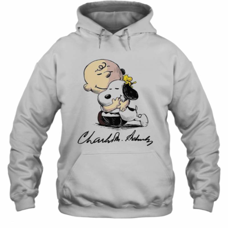 Charlie Brown Snoopy And Woodstock Art Signatures Hoodie