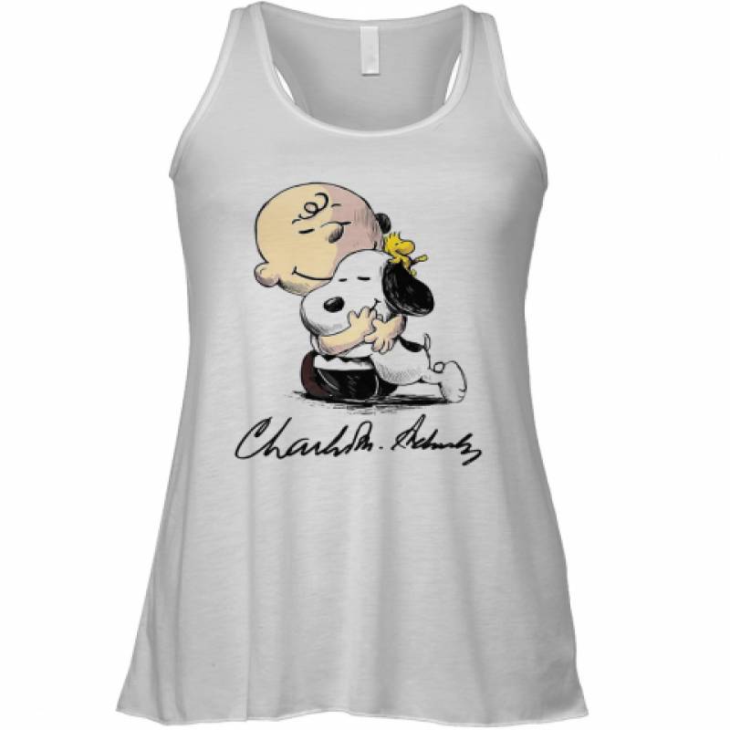 Charlie Brown Snoopy And Woodstock Art Signatures Racerback Tank