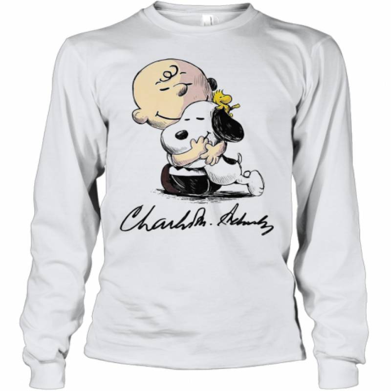 Charlie Brown Snoopy And Woodstock Art Signatures Youth Long Sleeve