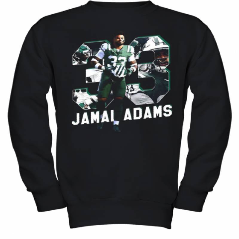 Jamal No. 33 New York Football Player Adams Youth Sweatshirt