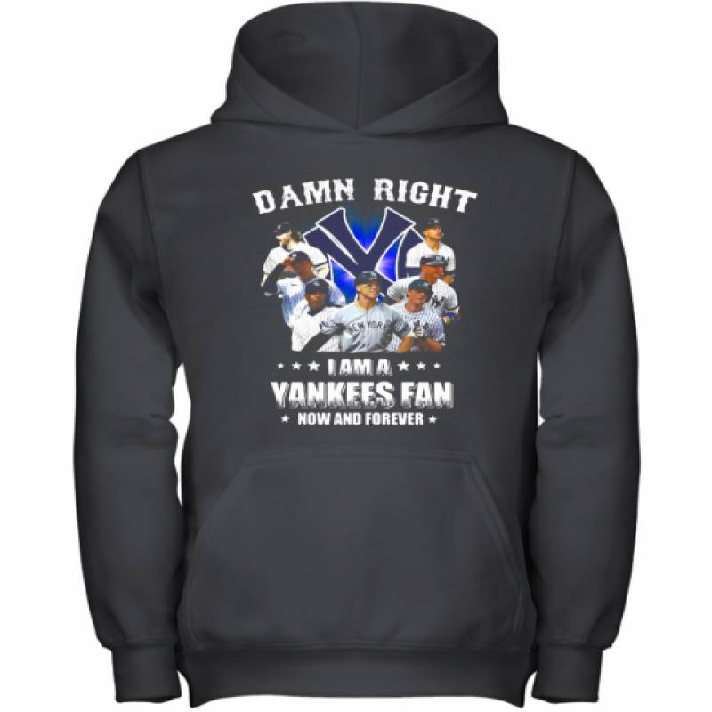 Damn Right I Am A New York Yankees Fan Now And Forever Stars Youth Hoodie