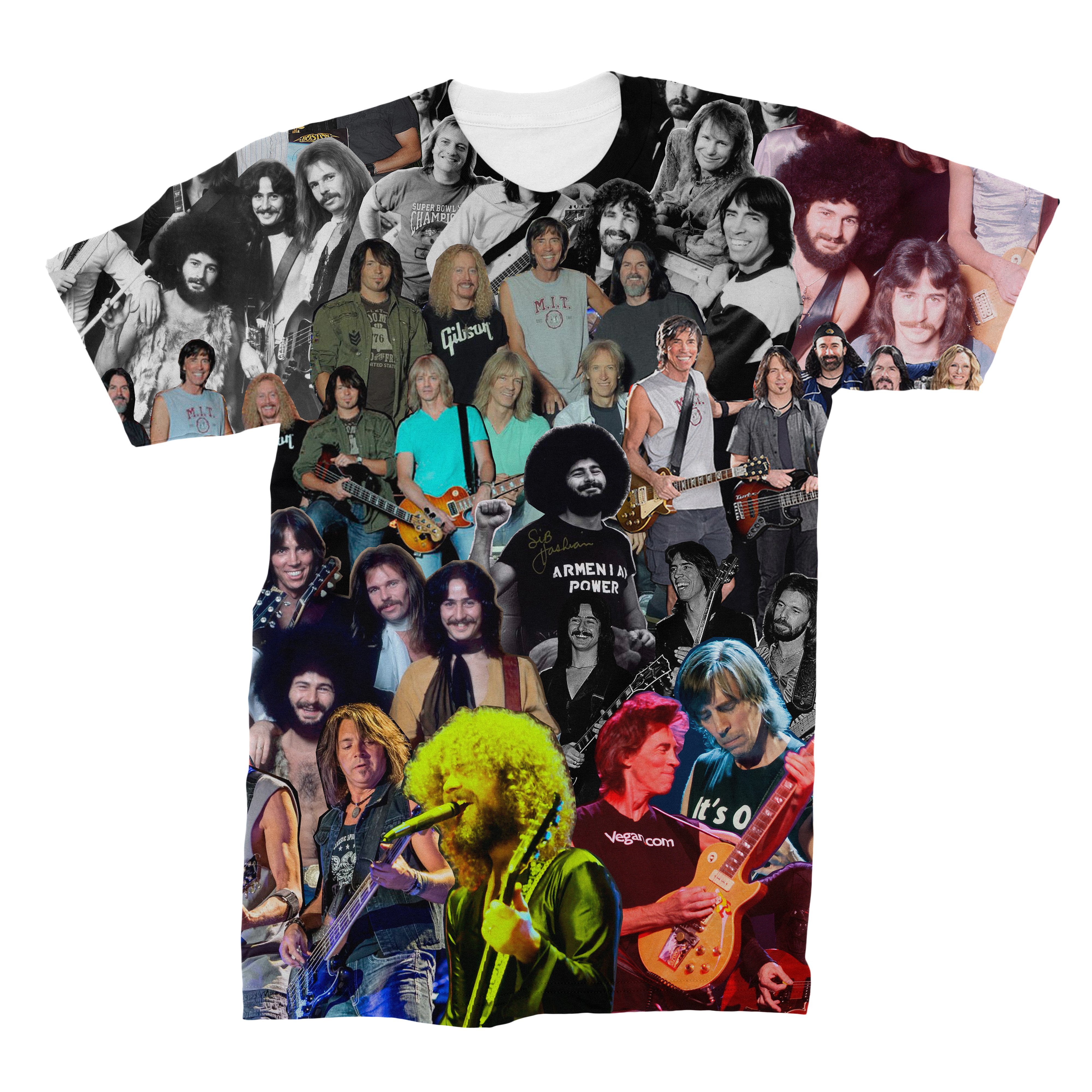 Boston (Rock Band) 3D Collage Face T-Shirt