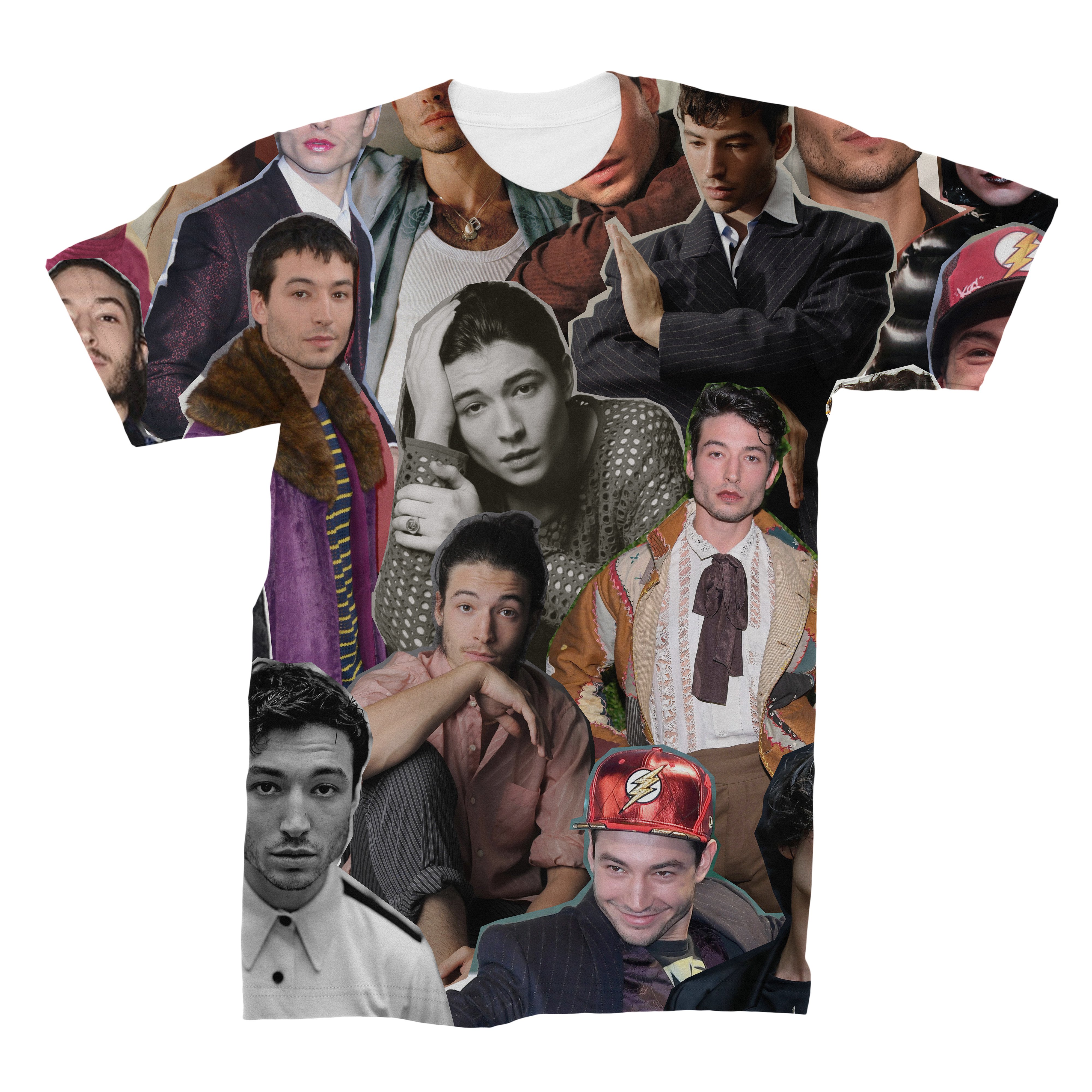 Ezra Miller 3D Collage Face T-Shirt