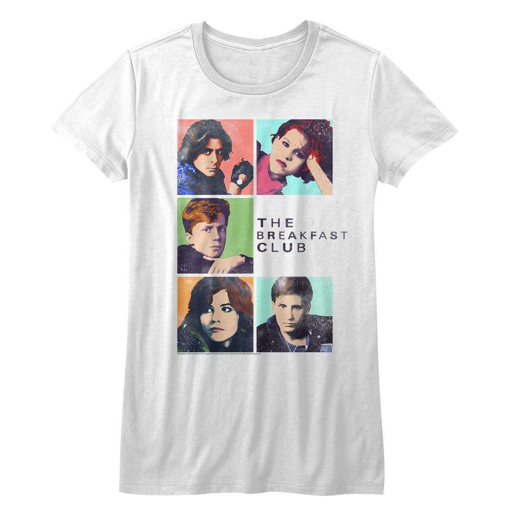 Breakfast Club-Five-White Ladies Bella S/S Tshirt