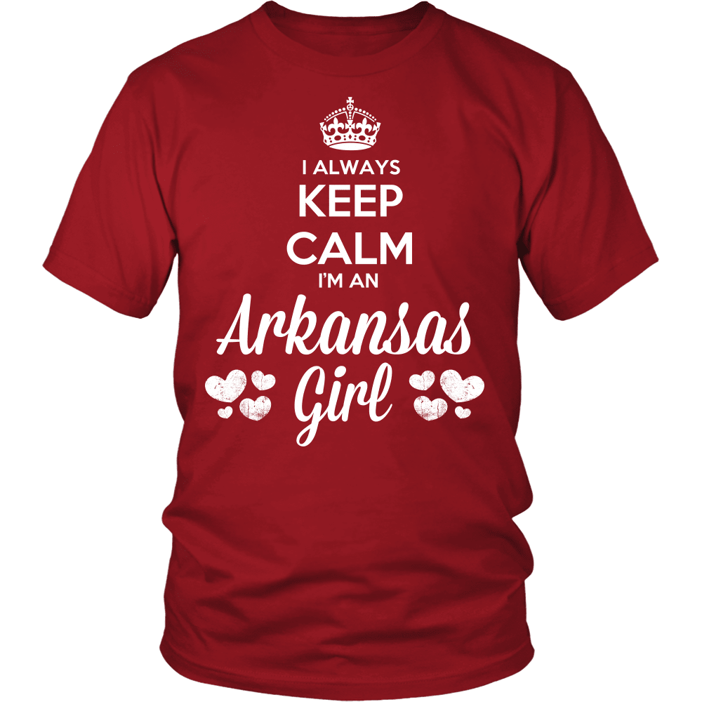 Arkansas T-Shirt Design – Keep Calm I’m An Arkansas Girl