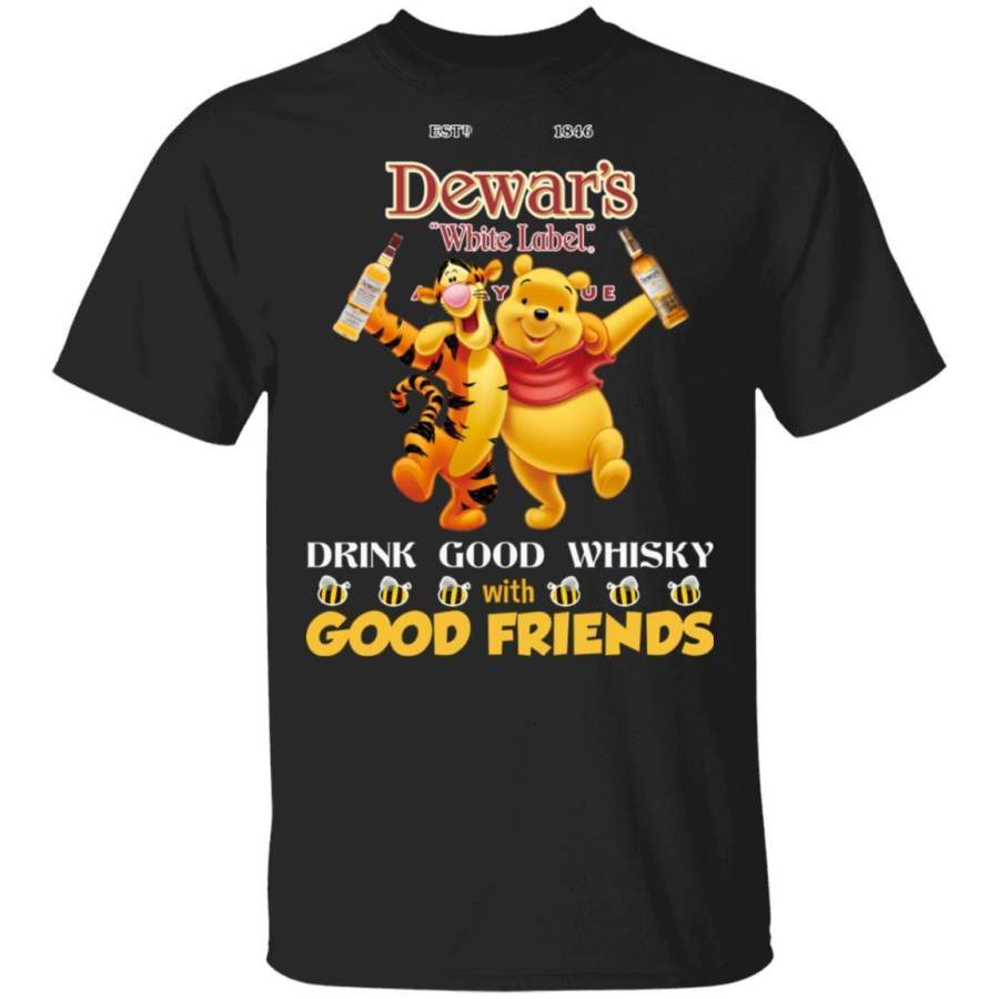 Dewar??s Pooh And Tigger T-shirt Whiskey Tee MT04