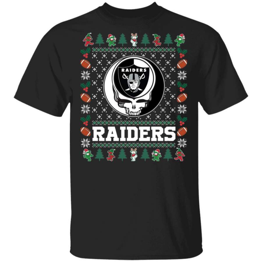 Christmas Grateful Dead Raiders T-Shirt Deadhead Tee VA08