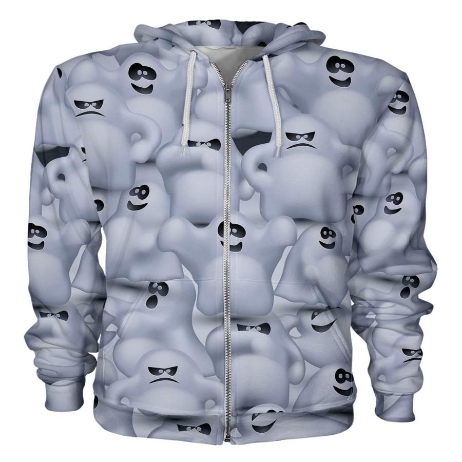 Ghost Toon Zip Hoodie