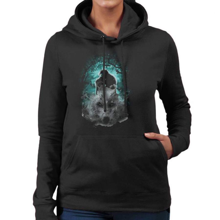 Ghosts Game Of Thrones Jon Snow Direwolf Hooded Sweat Shirt