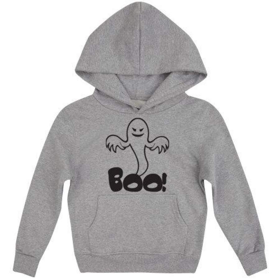 Batch1 Big Girls Boo Ghost Spooky Halloween Trick Or Treat Fancy Sweatshirt