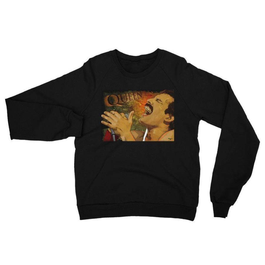 Freddie Mercury Queen Raglan Sweater Sweatshirt