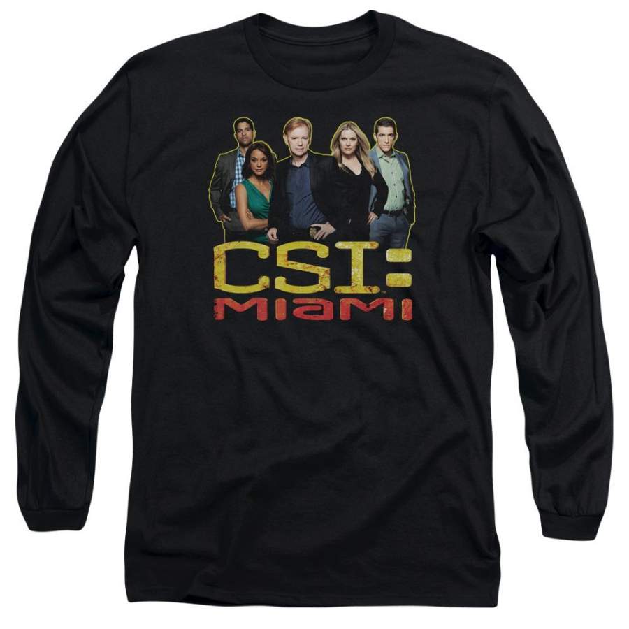 Csi Miami – The Cast In Black Long Sleeve Adult 18/1