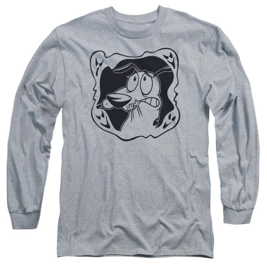 Courage The Cowardly Dog – Ghost Frame Long Sleeve Adult 18/1