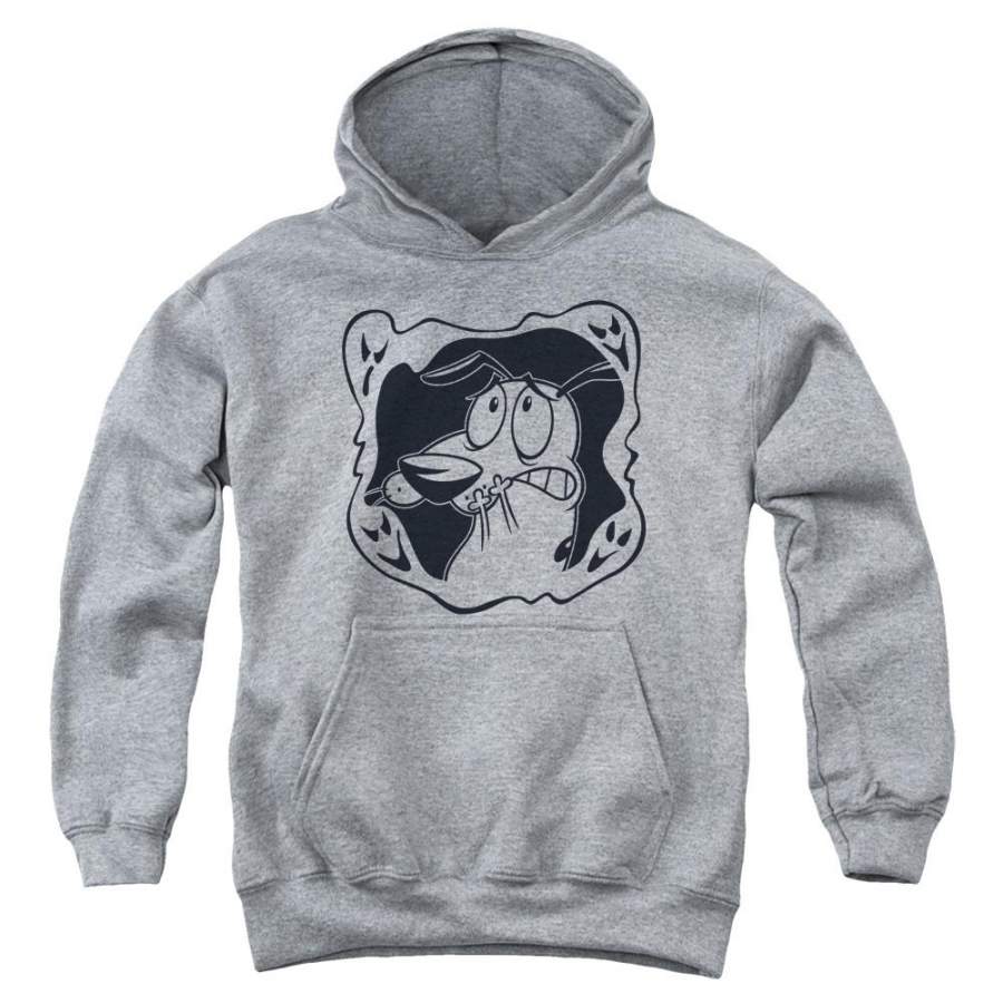 Courage The Cowardly Dog – Ghost Frame Youth Pull Over Hoodie