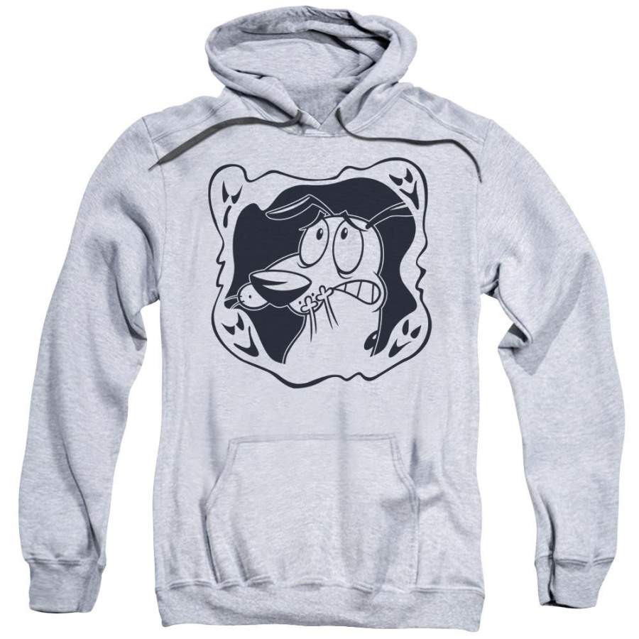 Courage The Cowardly Dog – Ghost Frame Adult Pull Over Hoodie