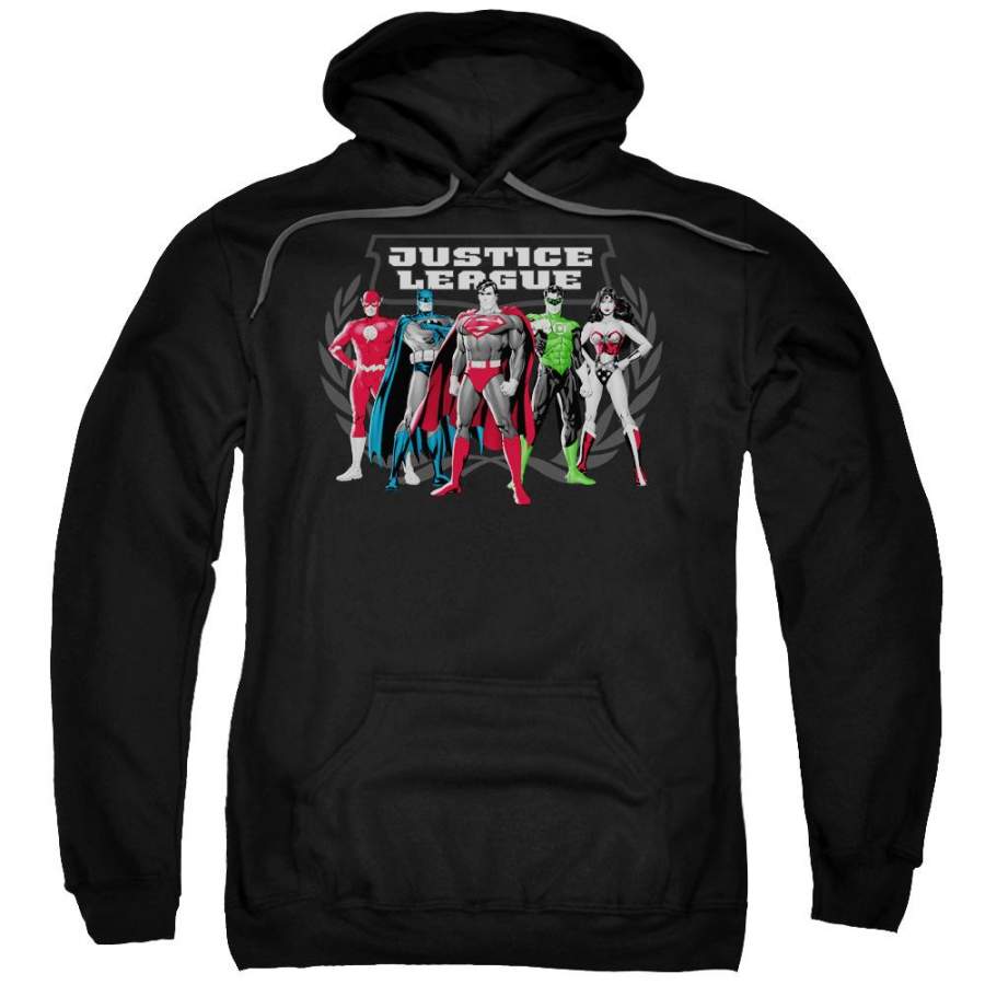 Jla – The Big Five Adult Pull Over Hoodie