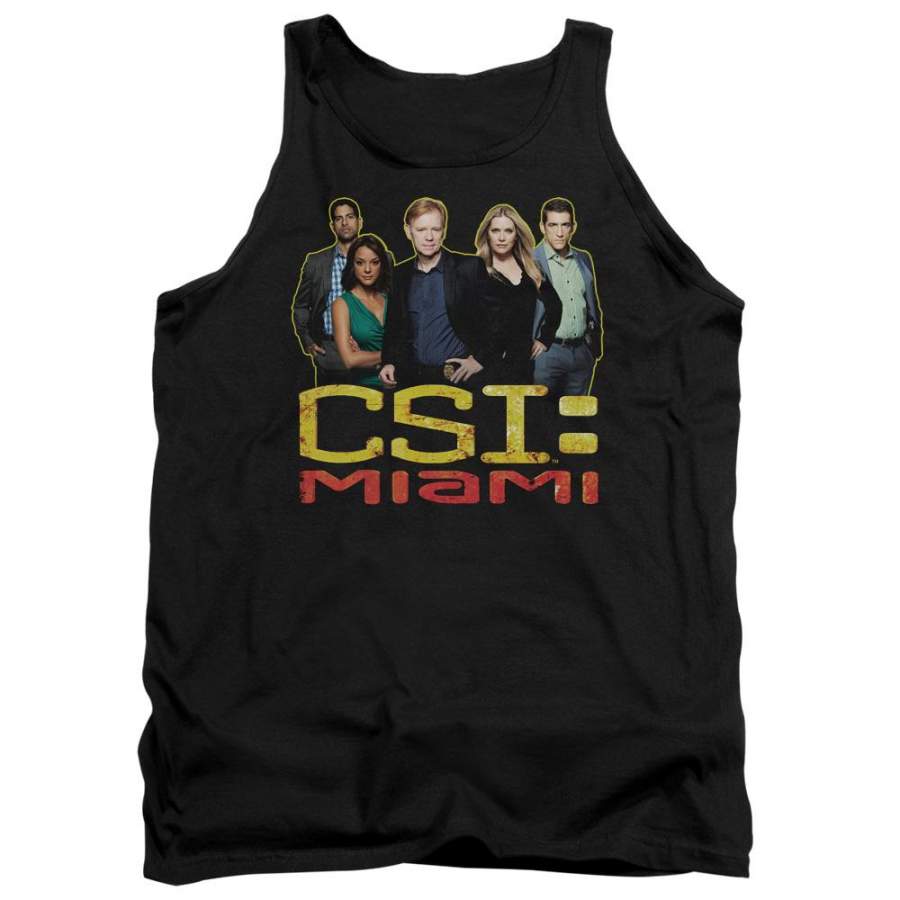 Csi Miami – The Cast In Black Adult Tank