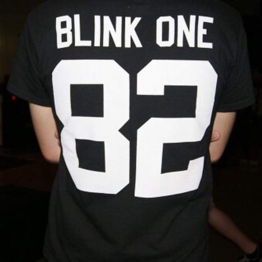 Blink One 82 Women’s Short Sleeve Black and White Number Jersey T-Shirt