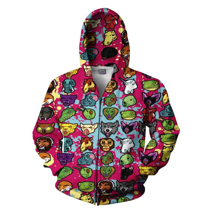 Hotline Miami Zip-Up Hoodie