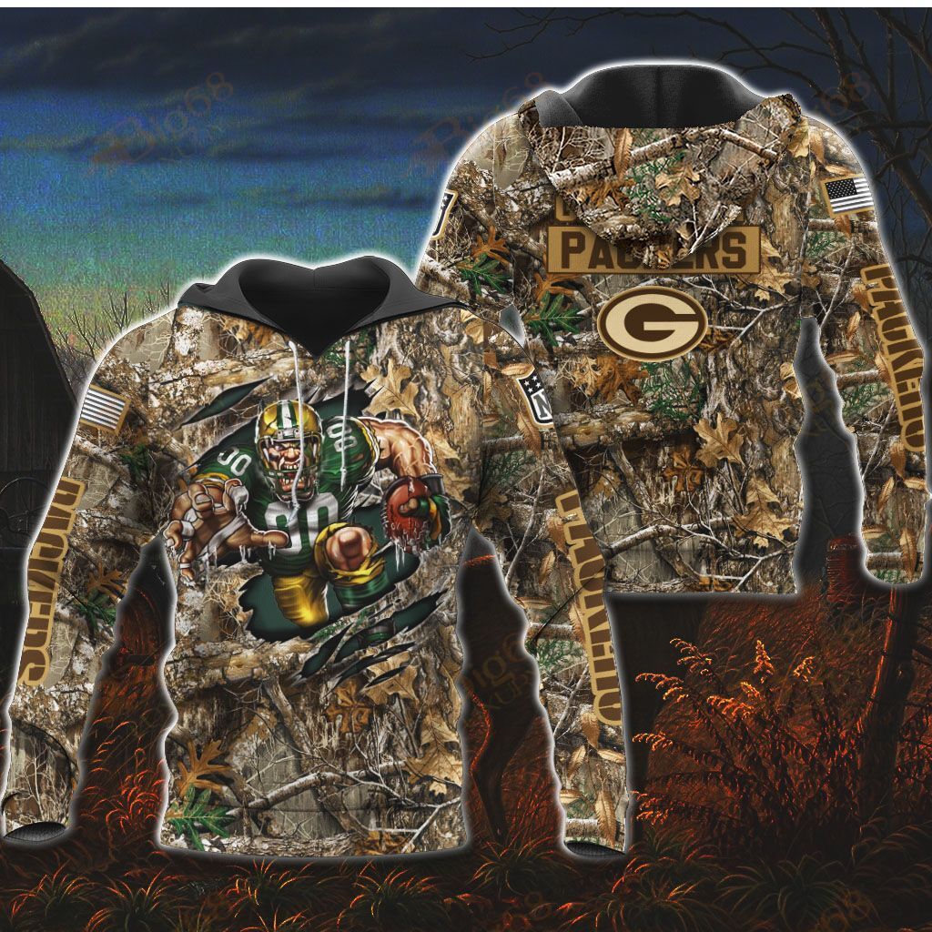 Green Bay Packers Hunting Shirt 04 M6BTH0715