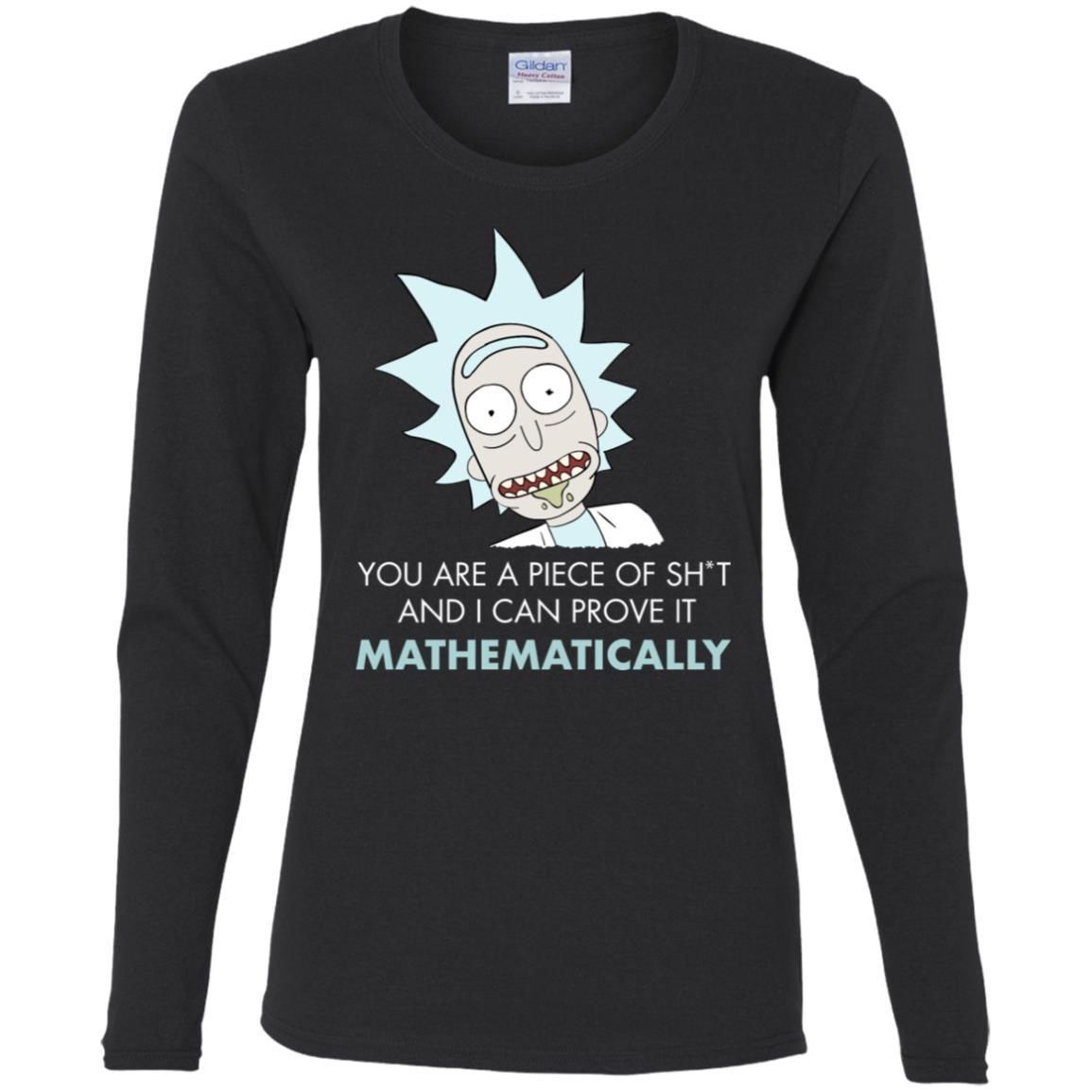 Rick And Morty Mathematical Proof Quote Women Long Sleeve Shirt