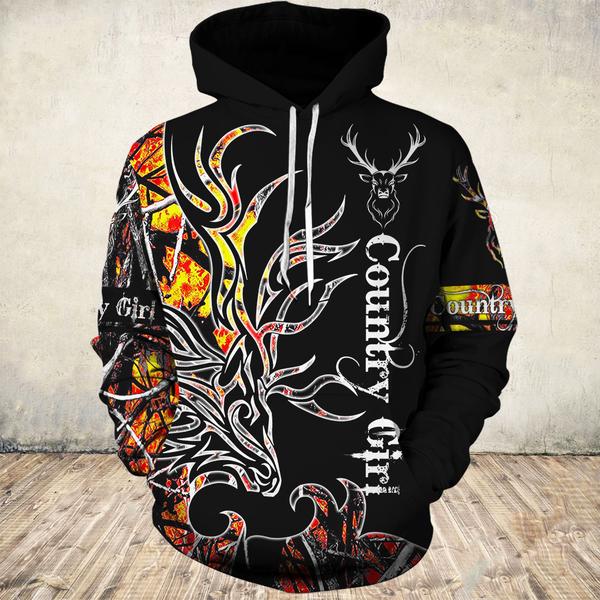 Country Girl Lava Hunting 3D All Over Print | Hoodie | Unisex | Full Size | Adult | Colorful | HT4533