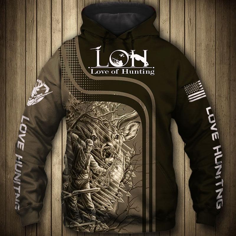 Bow hunting Lon 3D All Over Print | Hoodie | Unisex | Full Size | Adult | Colorful | HT4536