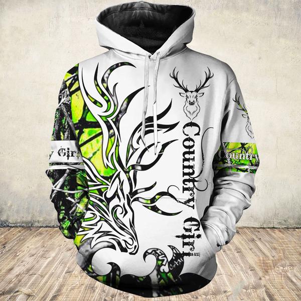 Country Girl Hunting 3D All Over Print | Hoodie | Unisex | Full Size | Adult | Colorful | HT4542