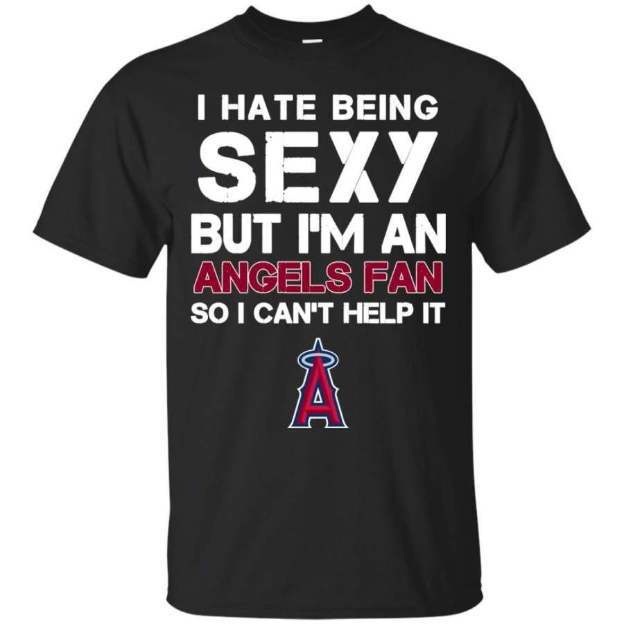 I Hate Being Sexy But I’m Fan So I Can’t Help It Los Angeles Angels Red T Shirts