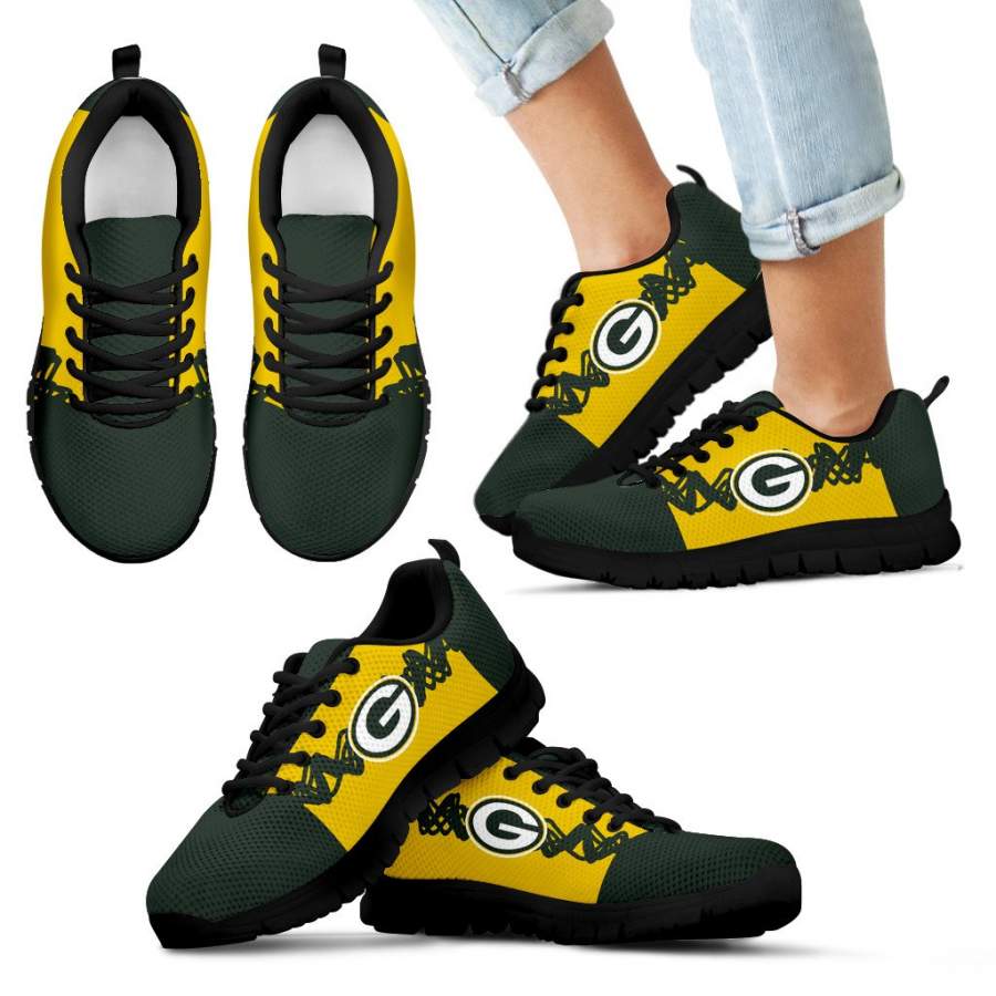 Doodle Line Amazing Green Bay Packers Sneakers V1