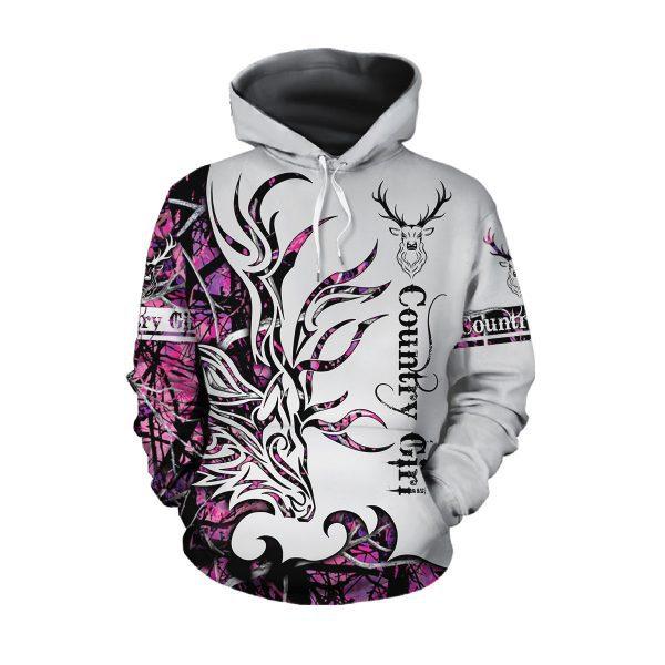 Country Girl Tattoo Hunting 3D All Over Print | Hoodie | Unisex | Full Size | Adult | Colorful | HT4551