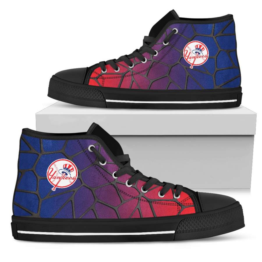 Colors Air Cushion New York Yankees Gradient High Top Shoes