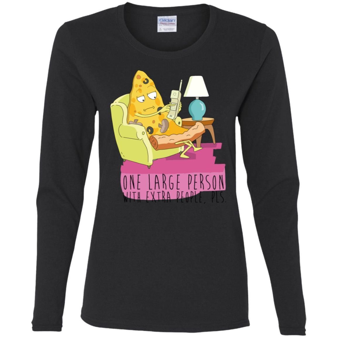 Rick And Morty Large Person With Extra People Women Long Sleeve Shirt