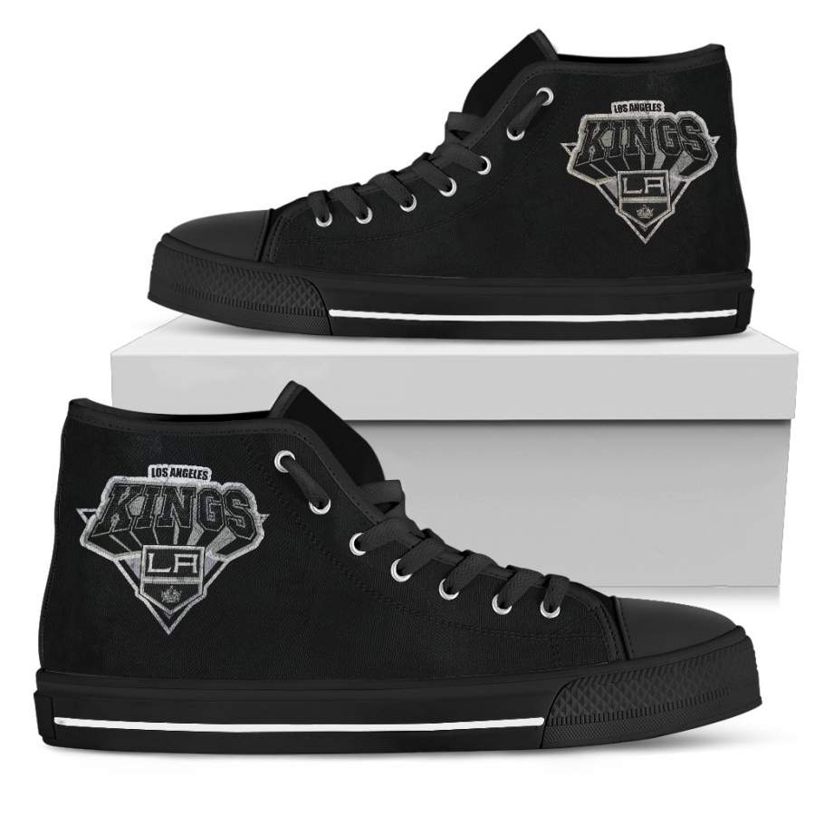 3D Simple Logo Los Angeles Kings High Top Shoes