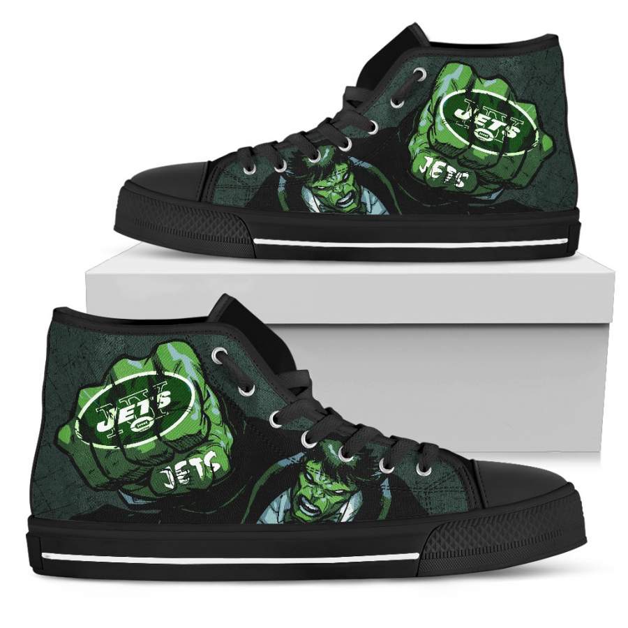 Hulk Punch New York Jets High Top Shoes