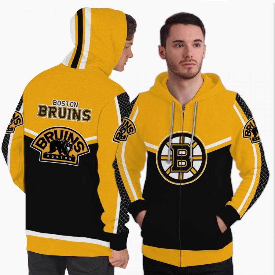 Fashion Gorgeous Fitting Boston Bruins Zip Hoodie