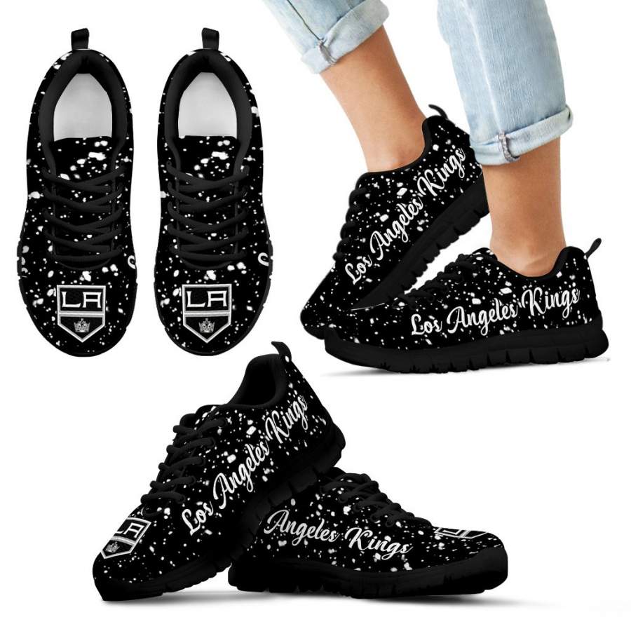 Christmas Snowing Incredible Pattern Los Angeles Kings Sneakers