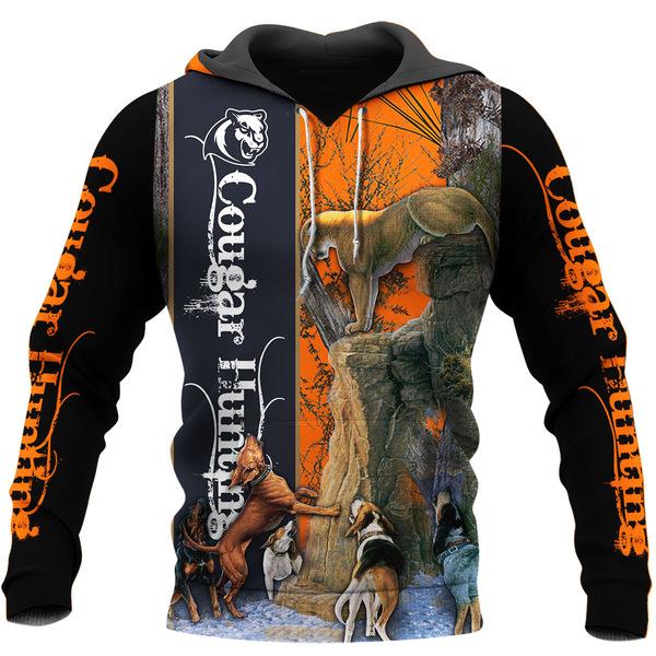 Cougar Hunting 3D All Over Print | Hoodie | Unisex | Full Size | Adult | Colorful | HT4622